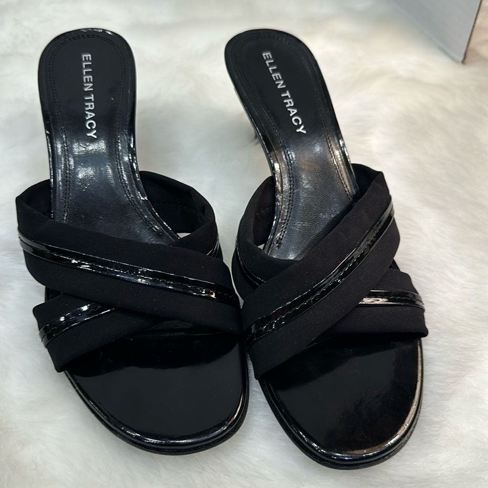 Ellen Tracy, Black heel leather sole, 9.5 M